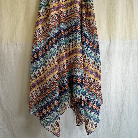 Kate & Mallory Perfect Summer Dress Midi Asymmetrical Spaghetti Straps Size S - Picture 4 of 7